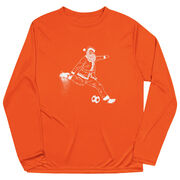 Soccer Long Sleeve Performance Tee - Santa Player