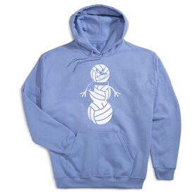 Volleyball Hooded Sweatshirt - Volleyball Snowman