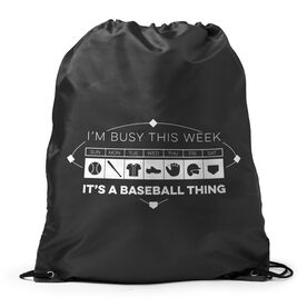 Baseball Drawstring Backpack - 24-7 Baseball