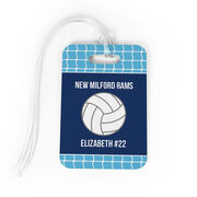 Volleyball Bag/Luggage Tag - Personalized Volleyball Team with Ball