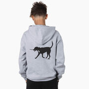 Hockey Hooded Sweatshirt - Howe the Hockey Dog (Back Design)
