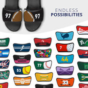 Football Repwell&reg; Sandal Straps - Ball and Number Reflected