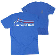 Guys Lacrosse Short Sleeve T-Shirt - Lacrosse Dad Sticks (Back Design)