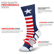 Crew Woven Mid-Calf Socks - Patriotic