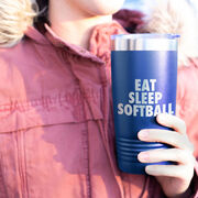 Softball 20 oz. Double Insulated Tumbler - Eat Sleep Softball