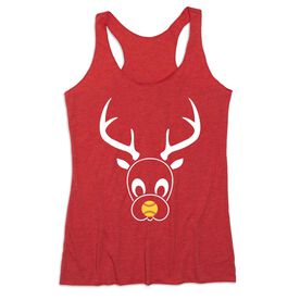 Softball Women's Everyday Tank Top - Softball Reindeer