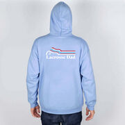 Guys Lacrosse Hooded Sweatshirt - Lacrosse Dad Sticks (Back Design)