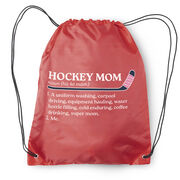 Hockey Drawstring Backpack - Hockey Mom Definition