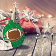 Football Round Ceramic Ornament - Football Graphic