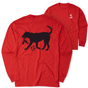 Soccer Tshirt Long Sleeve - Spot the Soccer Dog (Back Design)