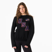 Hockey Crewneck Sweatshirt - Hockey USA Gold