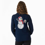 Volleyball Tshirt Long Sleeve - Serving Holiday Cheer (Back Design) 