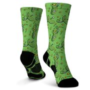 Pickleball Graphic Flex Mid-Calf Socks - Big Dill