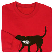 Guys Lacrosse Crewneck Sweatshirt - Max The LAX Dog