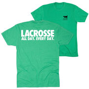 Girls Lacrosse T-Shirt Short Sleeve - All Day Every Day (Back Design)