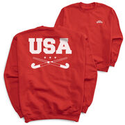 Field Hockey Crewneck Sweatshirt - USA Field Hockey (Back Design)