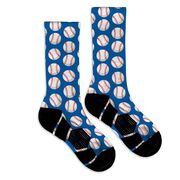 Baseball Graphic Flex Mid-Calf Socks - Pop Fly