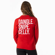 Hockey Tshirt Long Sleeve - Dangle Snipe Celly Words (Back Design)