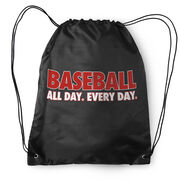 Baseball Drawstring Backpack - Baseball All Day Everyday