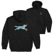 Softball Hooded Sweatshirt - Mitts the Softball Dog (Back Design)