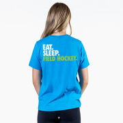 Field Hockey Short Sleeve T-Shirt - Eat. Sleep. Field Hockey. (Back Design)