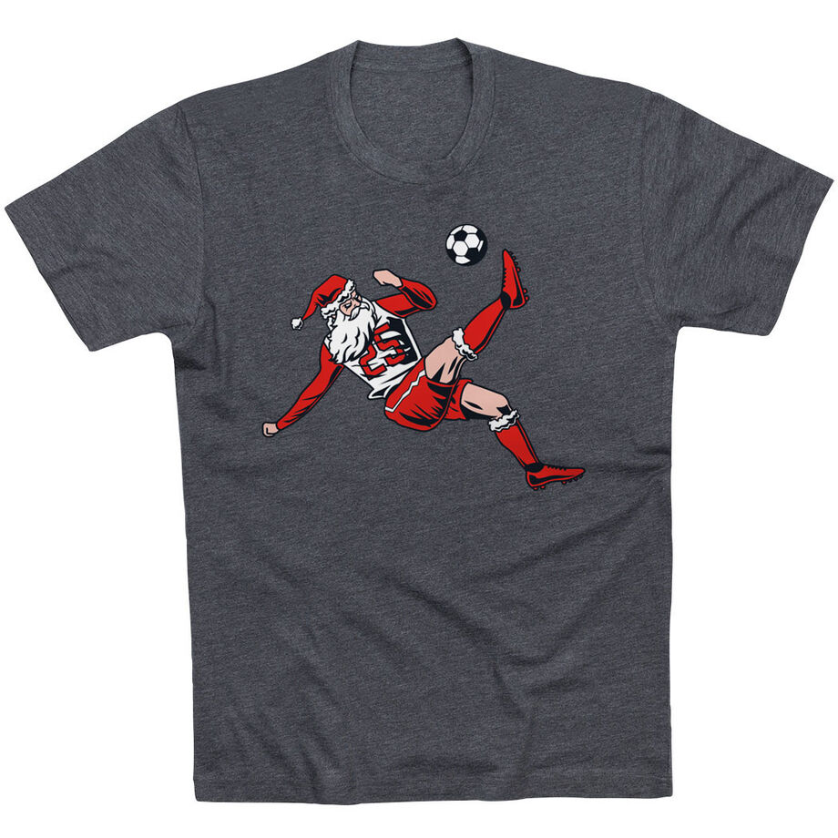 Soccer Short Sleeve T-Shirt - Soccer Santa - Personalization Image