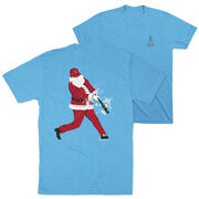 Baseball Short Sleeve T-Shirt - Home Run Santa (Back Design)