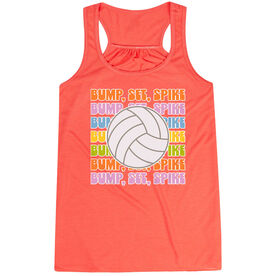 Volleyball Flowy Racerback Tank Top - Bump, Set, Spike