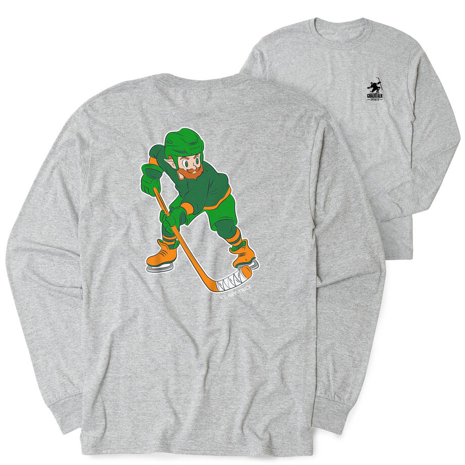 Hockey Tshirt Long Sleeve - St. Hat-Trick (Back Design) 