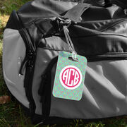 Girls Lacrosse Bag/Luggage Tag - Personalized Girls Lacrosse Pattern Monogram