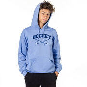 Hockey Hooded Sweatshirt - Hockey Crossed Sticks Logo