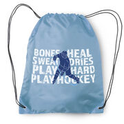 Hockey Drawstring Backpack - Bones Heal Hockey