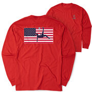 Soccer Tshirt Long Sleeve - Patriotic Soccer (Back Design)