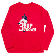 Baseball Long Sleeve Performance Tee - 3 Up 3 Down