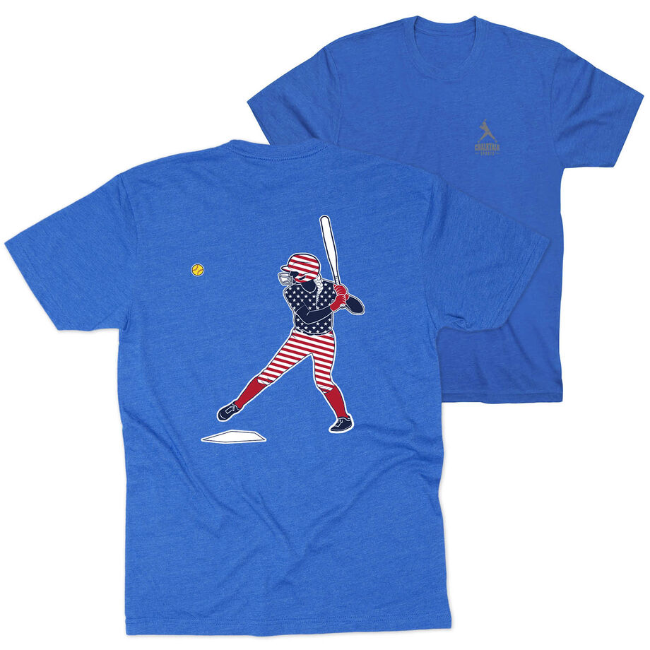 Softball Short Sleeve T-Shirt - Softball Star (Back Design)