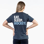 Hockey Short Sleeve T-Shirt - Eat. Sleep. Hockey (Back Design)