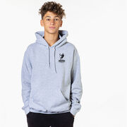 Guys Lacrosse Hooded Sweatshirt - Max The Lax Dog (Back Design)