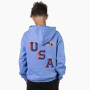 Hockey Hooded Sweatshirt - USA Gold (Back Design)