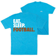 Football Short Sleeve T-Shirt - Eat. Sleep. Football. (Back Design)