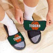 Basketball Repwell&reg; Slide Sandals - Basketball with Text