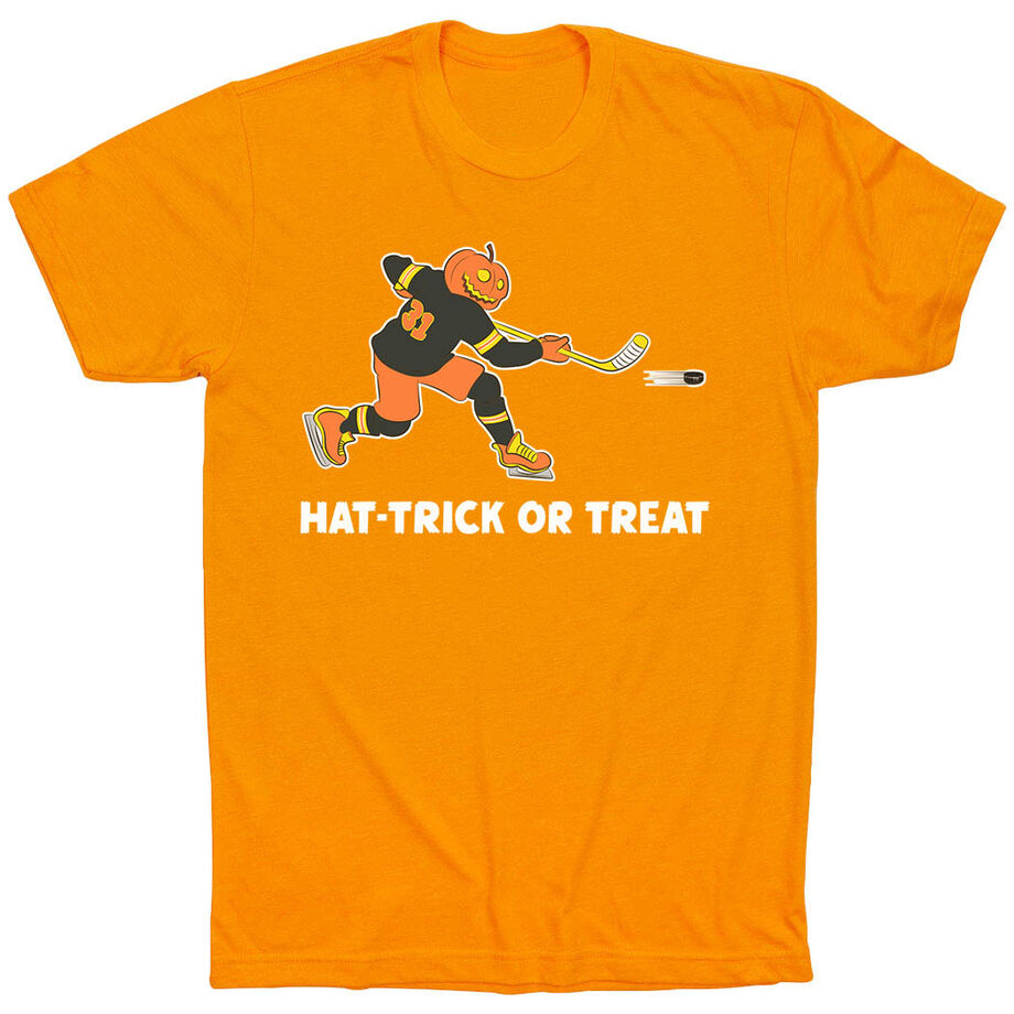 Hockey Short Sleeve T-Shirt - Hat-Trick or Treat