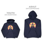 Girls Lacrosse Hooded Sweatshirt - Goofy Turkey Player