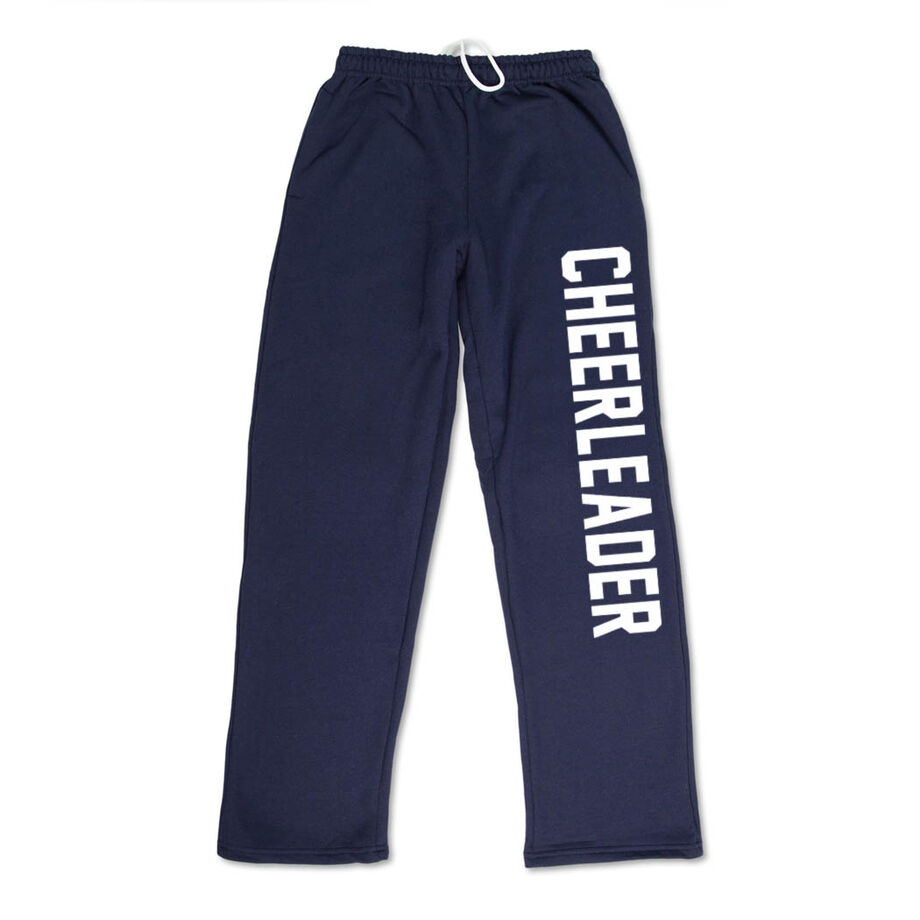 Cheerleading Fleece Sweatpants - Varsity Cheerleader [Navy/Adult Large] - SS