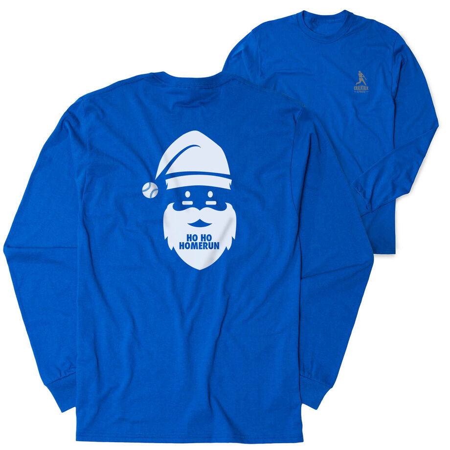 Baseball Tshirt Long Sleeve - Ho Ho Homerun (Back Design)