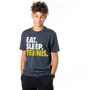 Tennis T-Shirt Short Sleeve Eat. Sleep. Tennis.