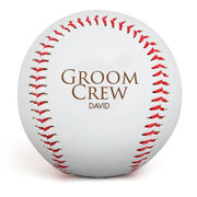 Engraved Baseball - Groom Crew