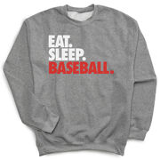 Baseball Crewneck Sweatshirt - Eat Sleep Baseball Bold