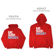 Hockey Hooded Sweatshirt - Eat. Sleep. Hockey.