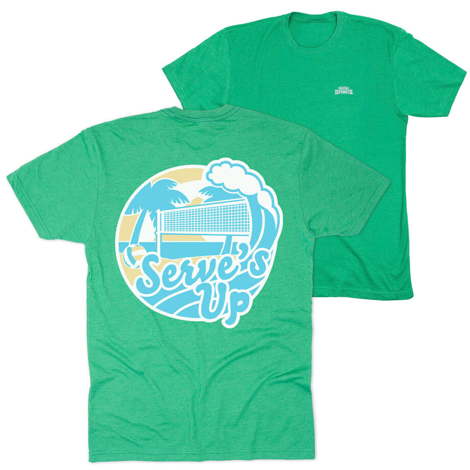 Volleyball Short Sleeve T-Shirt - Serve's Up (Back Design)