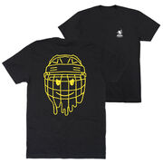Hockey Short Sleeve T-Shirt - Have An Ice Day Smile Face (Back Design)